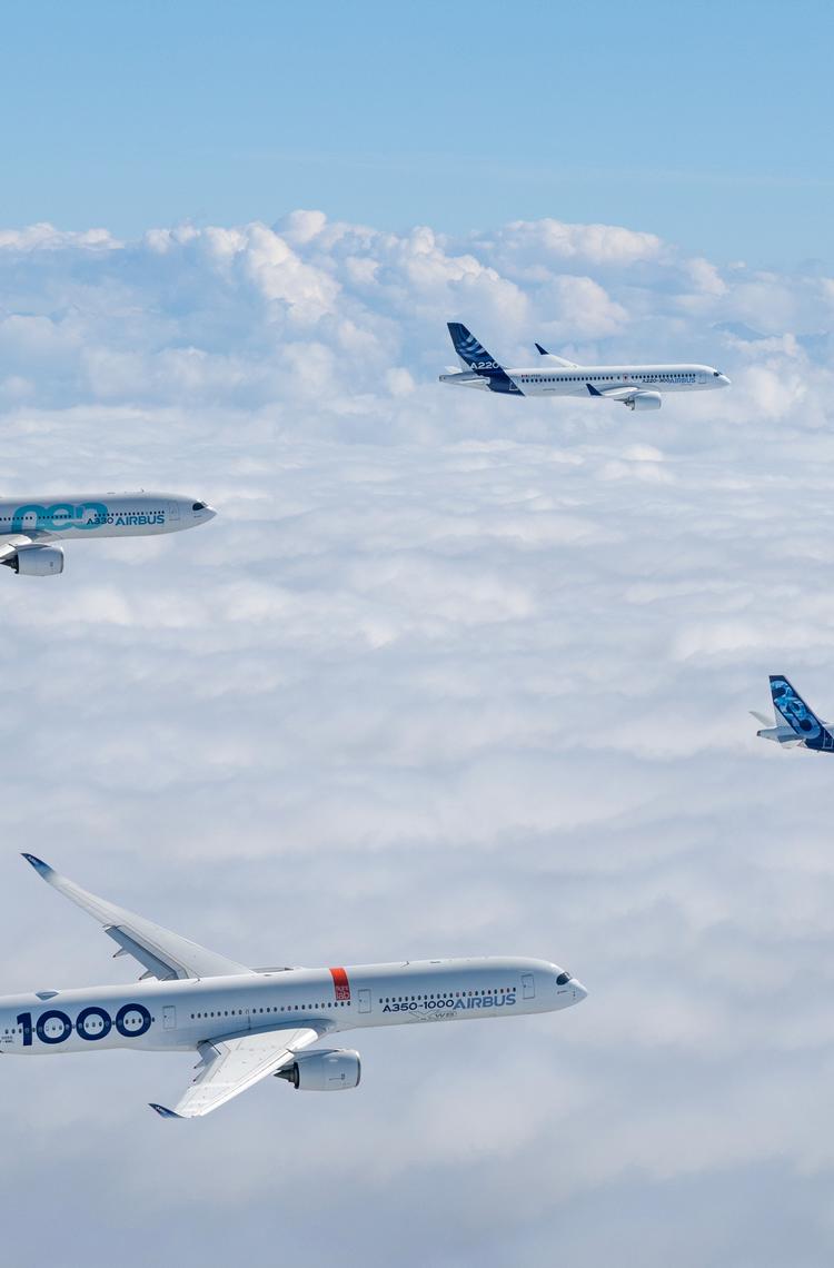 VIP airliner flying in formation